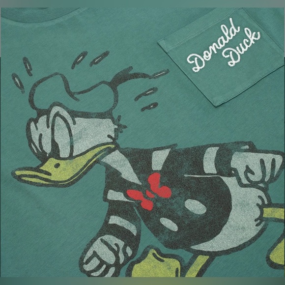 Large Men's  Donald Duck Unisex Pocket Tee Disney Tee Shirt NWT - Picture 7 of 9